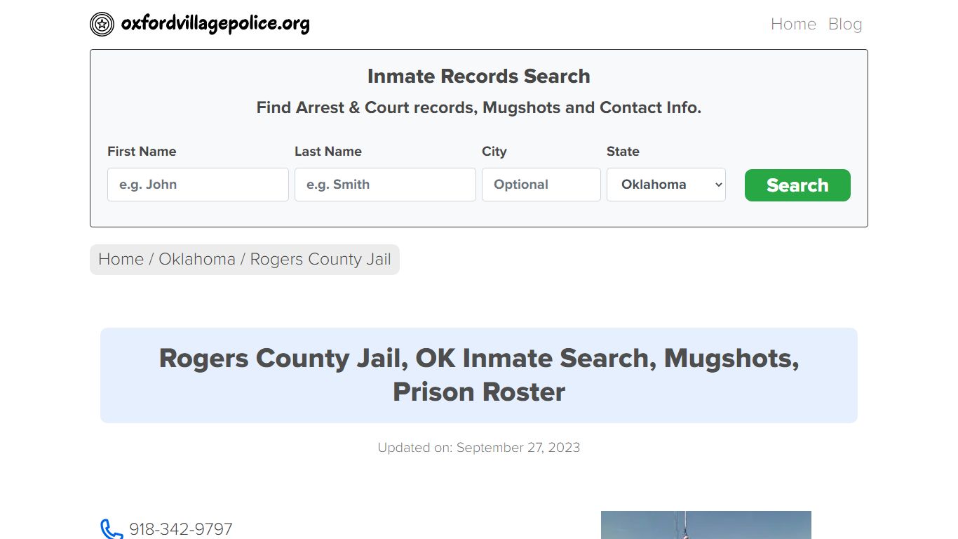 Rogers County Jail, OK Inmate Search, Mugshots, Prison Roster